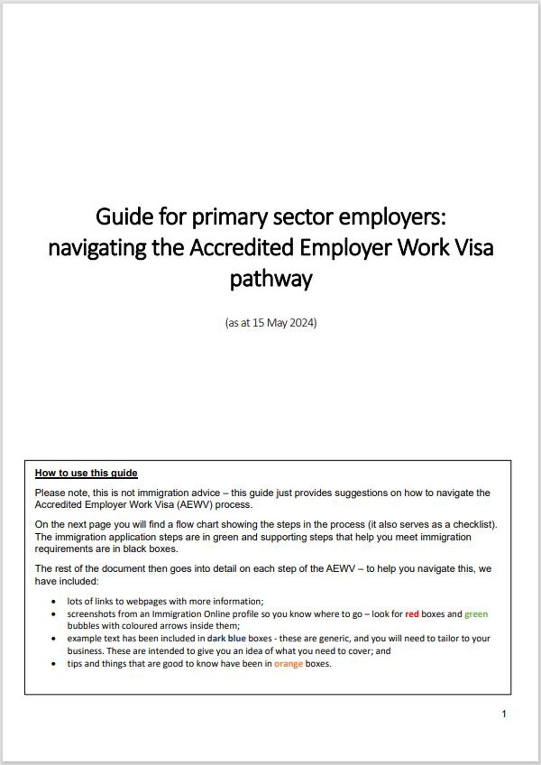 Accredited Employer Work Visa Guide Image