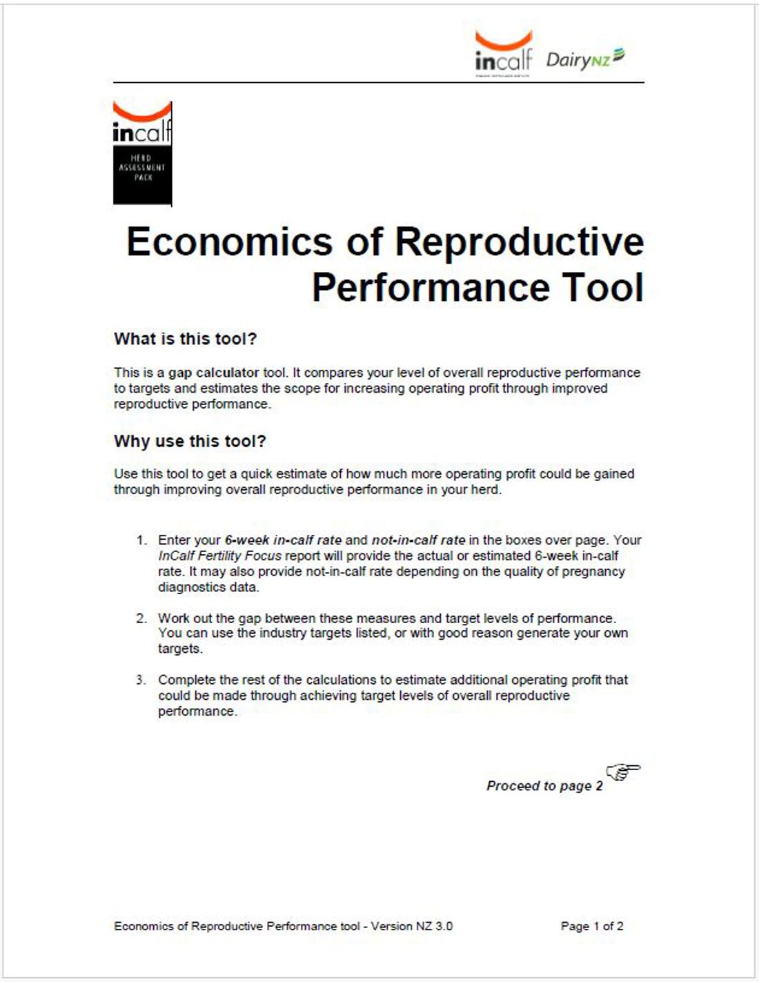 Incalf Economics Of Reproductive Performance Tool Image