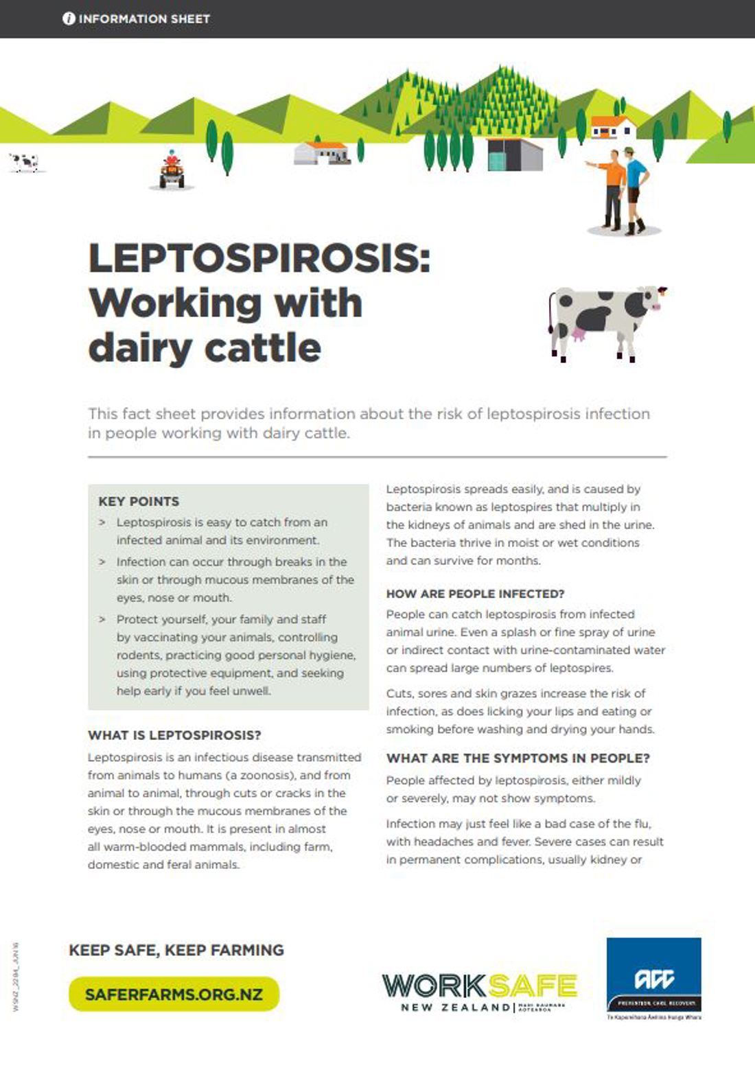 Leptospirosis Worksafe Factsheet Image